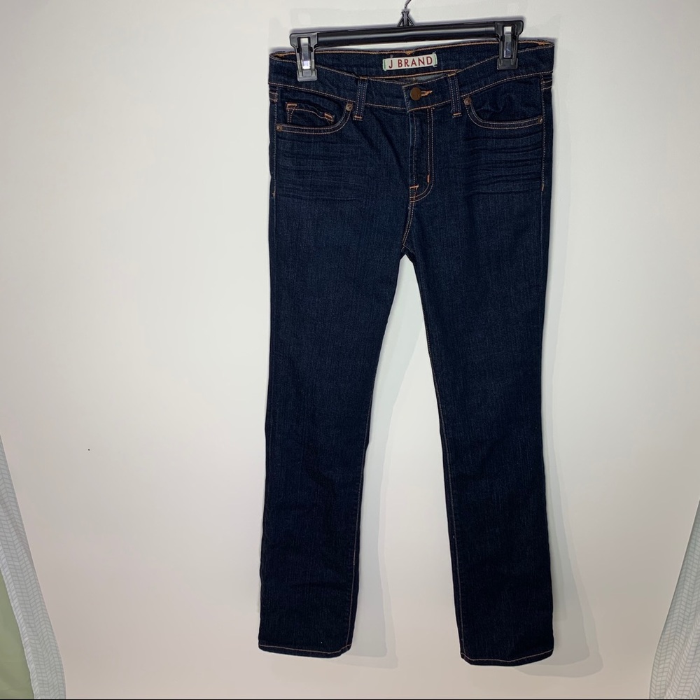 J Brand Women’s Mid Rise Straight Leg Dark Wash 28 - Picture 4 of 9